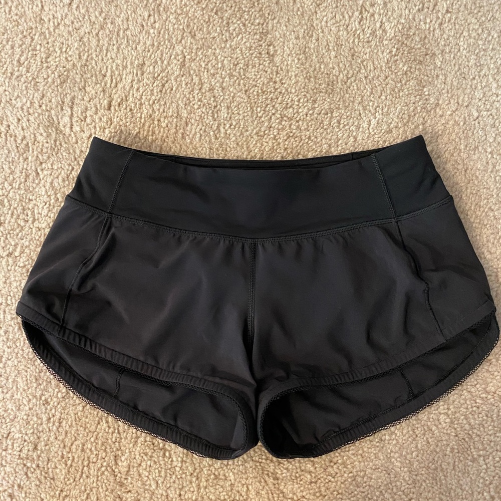 gently worn lululemon size 2 black shorts